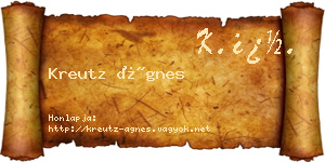 Kreutz Ágnes névjegykártya